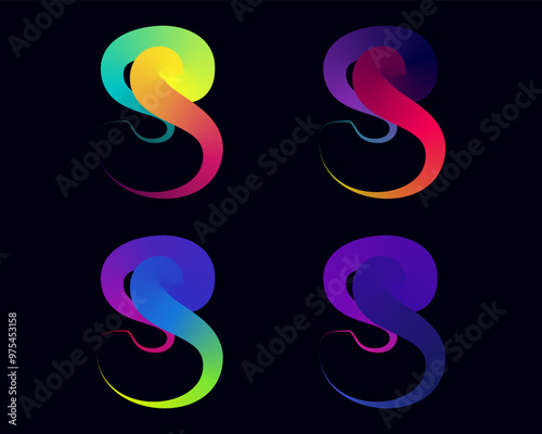 Abstract modern initial letter S logo, S logo, Abstract s logo photo