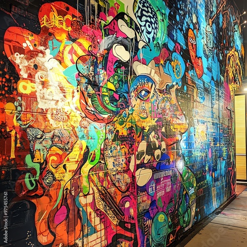 Wallpaper Mural A dynamic side view of a street art installation Torontodigital.ca
