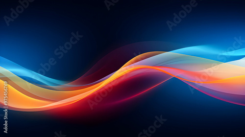 Photo Abstract colorful background with waves. Abstract background colorful smooth waving texture 