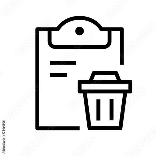 clipboard with trash