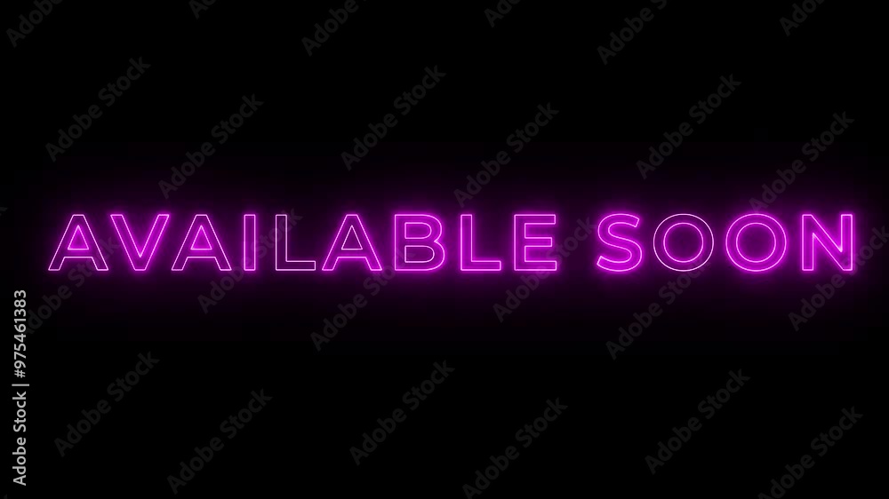 Neon Sign Available Soon Neon Sign Available Soon