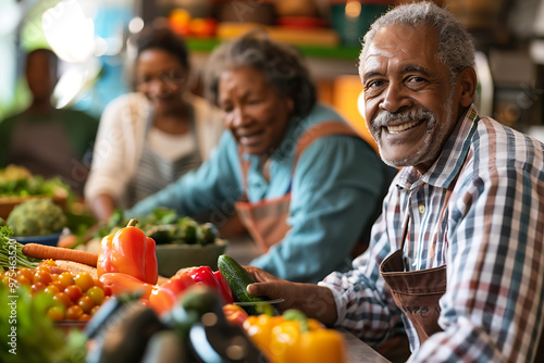 Empowering Seniors: Health Coach Leads Nutrition Workshop for Diverse Group, Discussing Diet and Wellness Tips