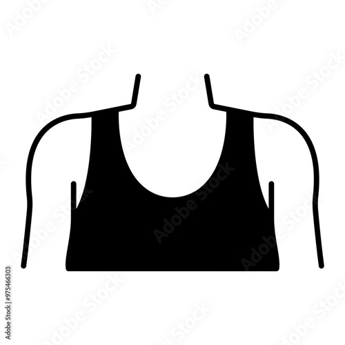 sleeveless shirt black fill icon