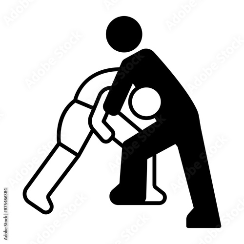 wrestling black fill icon