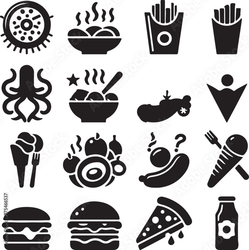 Food icon set vector design