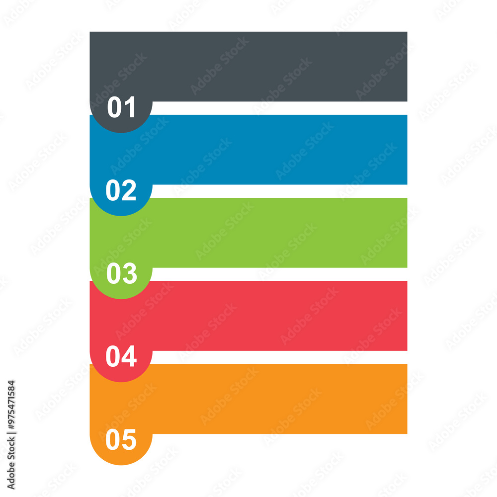 Five step infographic vertical diagram, business information design, chart vector illustration Five step infographic vertical diagram, business information design, chart vector illustration