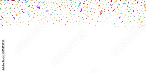 Party celebration colorful confetti ribbon background vector illustration