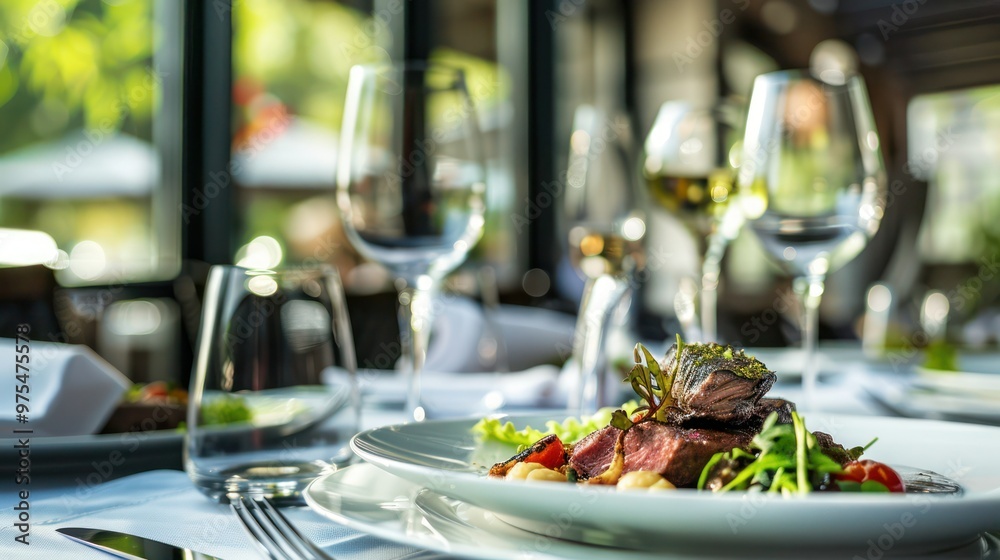 ©  Abyss Photo - Luxury travel concept featuring fine dining in an exclusive fancy restaurant with exquisite cuisine and great service