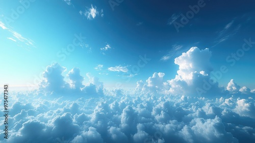 A Beautiful Blue Sky with Wispy Clouds Capturing Tranquility and Open Space Perfect for Your Next Project