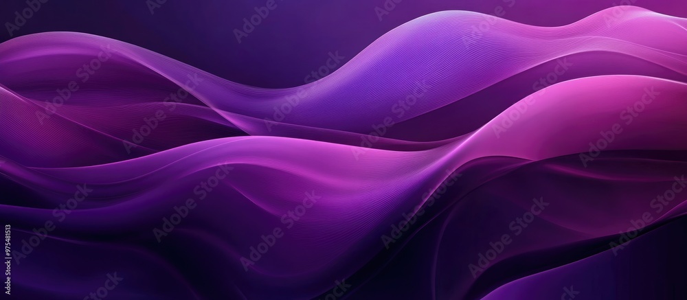 Obraz premium Contemporary Dark Violet Abstract Background Multicolored Digital Futuristic Gradient Mesh with Smooth Shapes Fluid Lavender Purple Artwork featuring Dynamic Layers and Pastel Minimal Surfaces