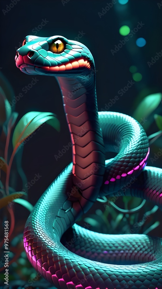 Obraz premium snake in the water