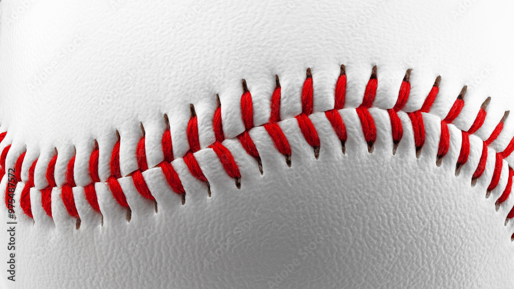 Αυτοκόλλητο Baseball ball isolated on white background, full depth of field