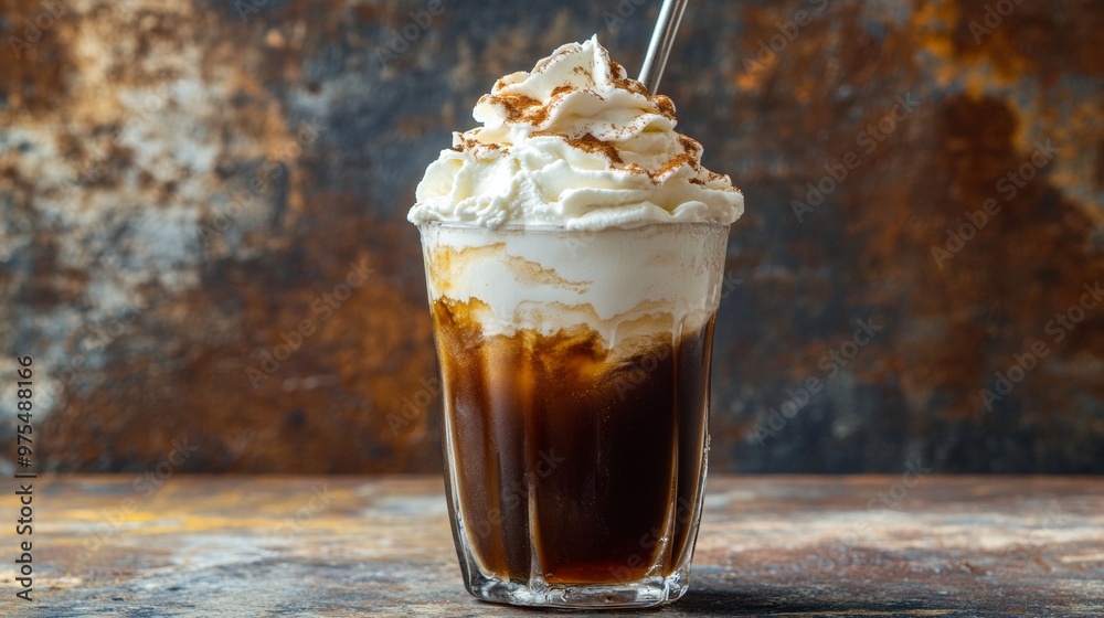 Root Beer Float with Whipped Cream Topping Root Beer Float with Whipped Cream Topping