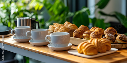 Inviting Coffee and Pastries Setup photo