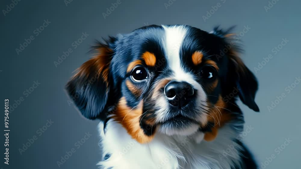 cute puppy dog in studio. Generative Ai cute puppy dog in studio. Generative Ai