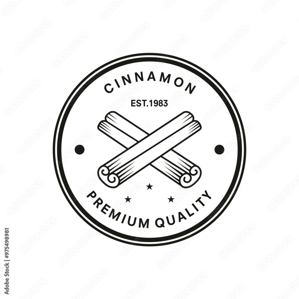 cinnamon logo design vector illustration cinnamon logo design vector illustration