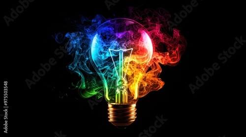 Abstract open space background. Starfield, universe, nebula in galaxy in light bulb. Vector illustration
