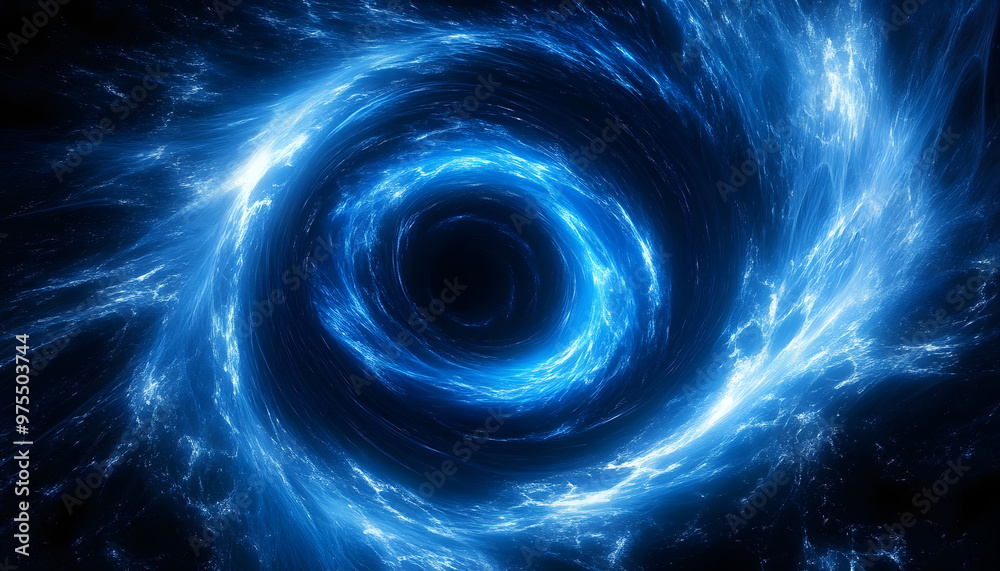 A blue energy vortex or forming black hole. A blue energy vortex or forming black hole.