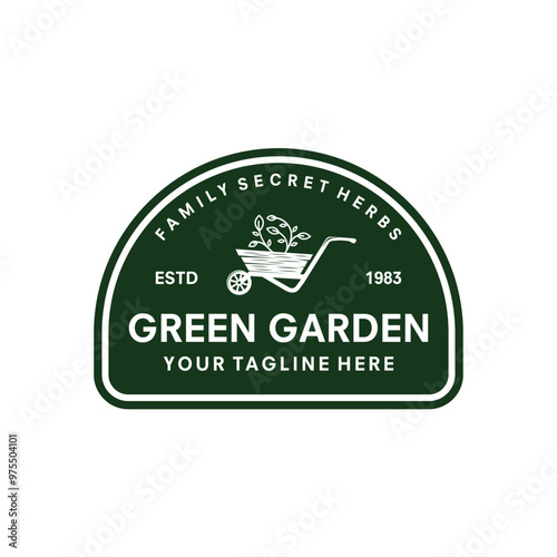 gardening logo vector template illustration design