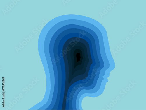 Illustration about mental health and human psychology