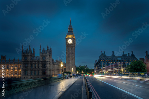 big ben at night city