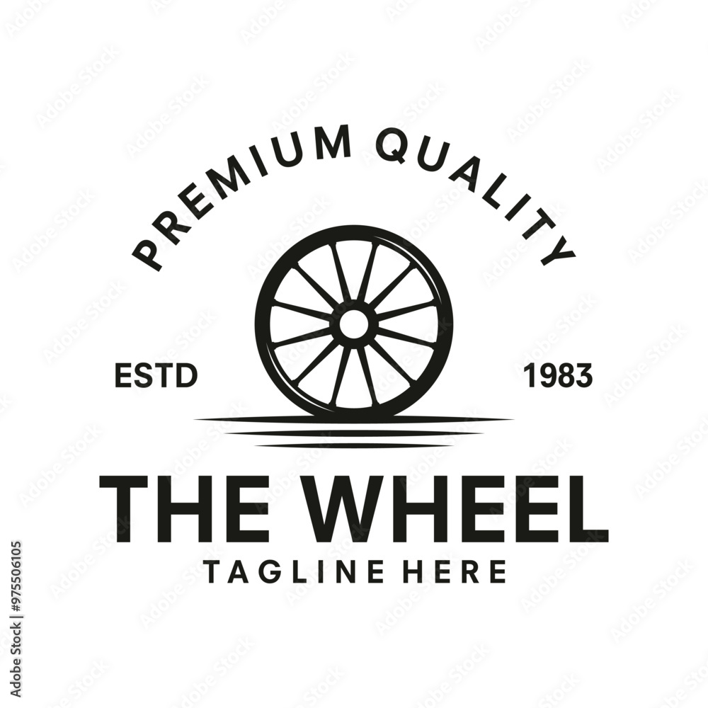 Illustration fast tires in black color logo concept design template idea Illustration fast tires in black color logo concept design template idea