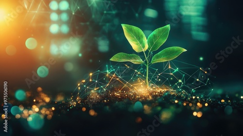 The imagery conveys the idea that innovation in the financial sector is the seed for growth, fostering a healthier and more sustainable financial ecosystem, Financial innovations enable  photo