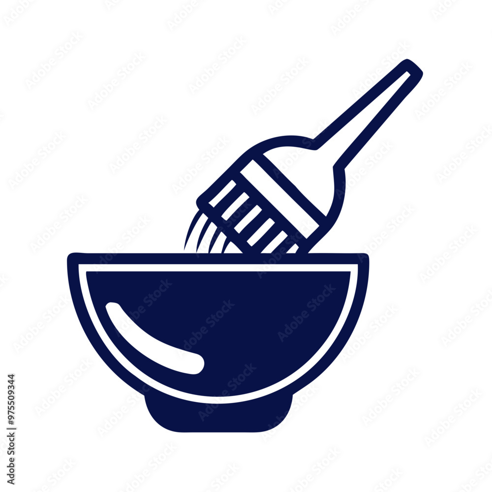 Hair Dye Bowl Icon. Hairdresser, barber, colorist, hair care Hair Dye Bowl Icon. Hairdresser, barber, colorist, hair care