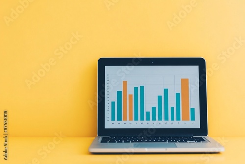 Open laptop displaying a digital business plan, modern approach to strategic planning.
