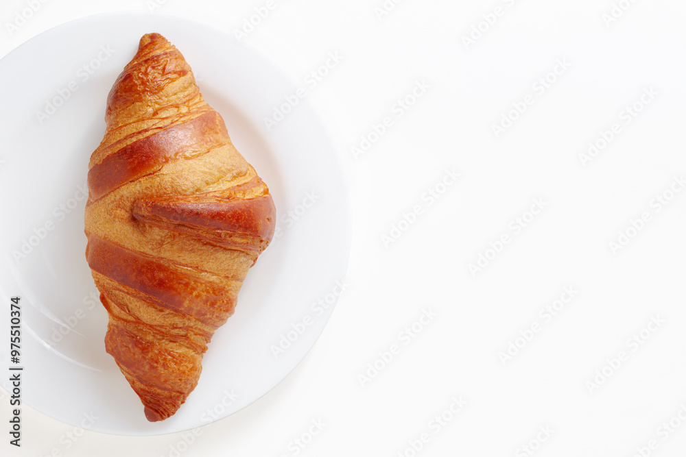 Croissant on a plate