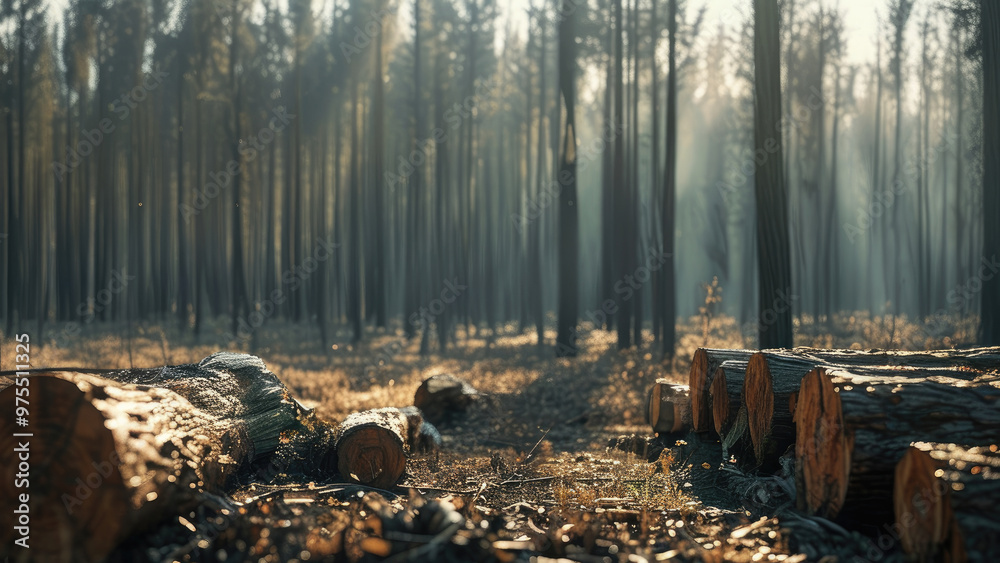 Freshly Felled Tree Trunk: Traces of Nature and Forest Life Freshly Felled Tree Trunk: Traces of Nature and Forest Life