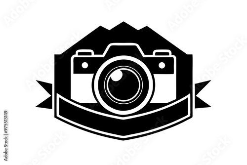 Photo camera or video camera silhouette icon for graphic design. vector illustration.