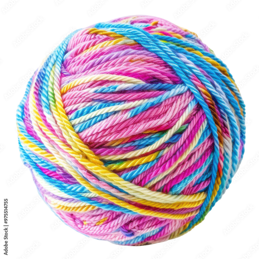Transparent A ball of multicolored yarn Transparent A ball of multicolored yarn