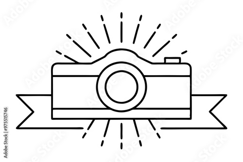 Photo camera or video camera silhouette icon for graphic design. vector illustration.