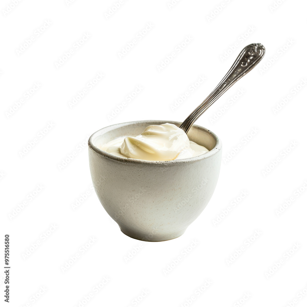 custom made wallpaper toronto digitalTransparent A white bowl with a spoon in it filled with a white creamy substance