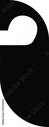 Elegant hotel door hanger design for handle or knob. Do not disturb, please service or clean room doorhanger template. Vector die cutting inform sign. Hotel Door Hanger Tags. Minimalism concept.