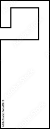 Elegant hotel door hanger design for handle or knob. Do not disturb, please service or clean room doorhanger template. Vector die cutting inform sign. Hotel Door Hanger Tags. Minimalism concept.