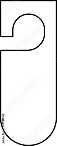 Elegant hotel door hanger design for handle or knob. Do not disturb, please service or clean room doorhanger template. Vector die cutting inform sign. Hotel Door Hanger Tags. Minimalism concept.