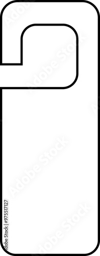 Elegant hotel door hanger design for handle or knob. Do not disturb, please service or clean room doorhanger template. Vector die cutting inform sign. Hotel Door Hanger Tags. Minimalism concept.