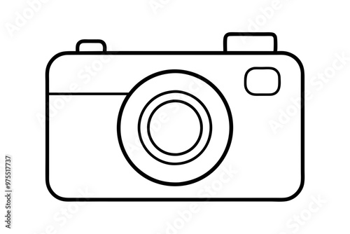 Photo camera or video camera silhouette icon for graphic design. vector illustration.