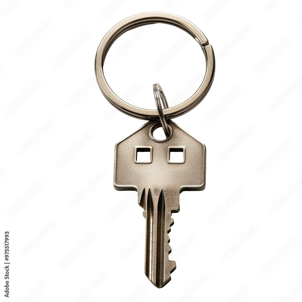 Transparent A key is suspended from a chain Transparent A key is suspended from a chain