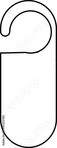 Elegant hotel door hanger design for handle or knob. Do not disturb, please service or clean room doorhanger template. Vector die cutting inform sign. Hotel Door Hanger Tags. Minimalism concept.