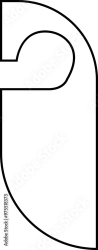 Elegant hotel door hanger design for handle or knob. Do not disturb, please service or clean room doorhanger template. Vector die cutting inform sign. Hotel Door Hanger Tags. Minimalism concept.