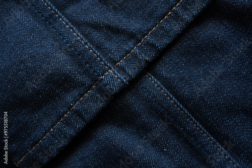 Photos Raw denim with seams texture background