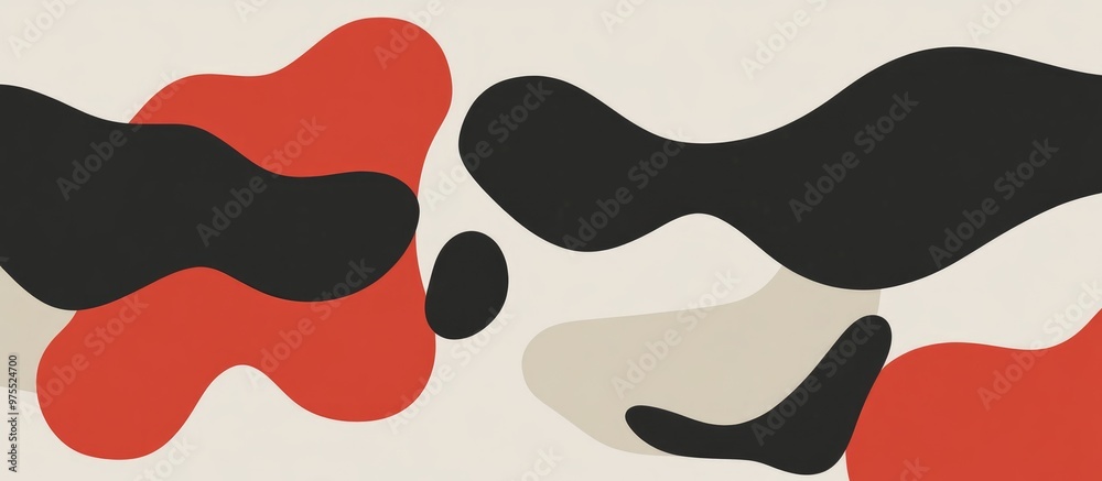 Abstract 4K Wallpaper With Fluid Organic Black And Red Shapes Abstract 4K Wallpaper With Fluid Organic Black And Red Shapes