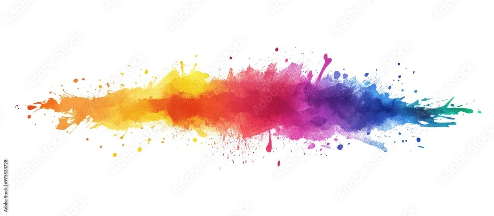 Obraz premium Colorful Rainbow Paint Splash Isolated On White Background