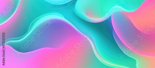 Wallpaper Mural Abstract Fluid Iridescent Neon Green Holographic Gradient Design Torontodigital.ca