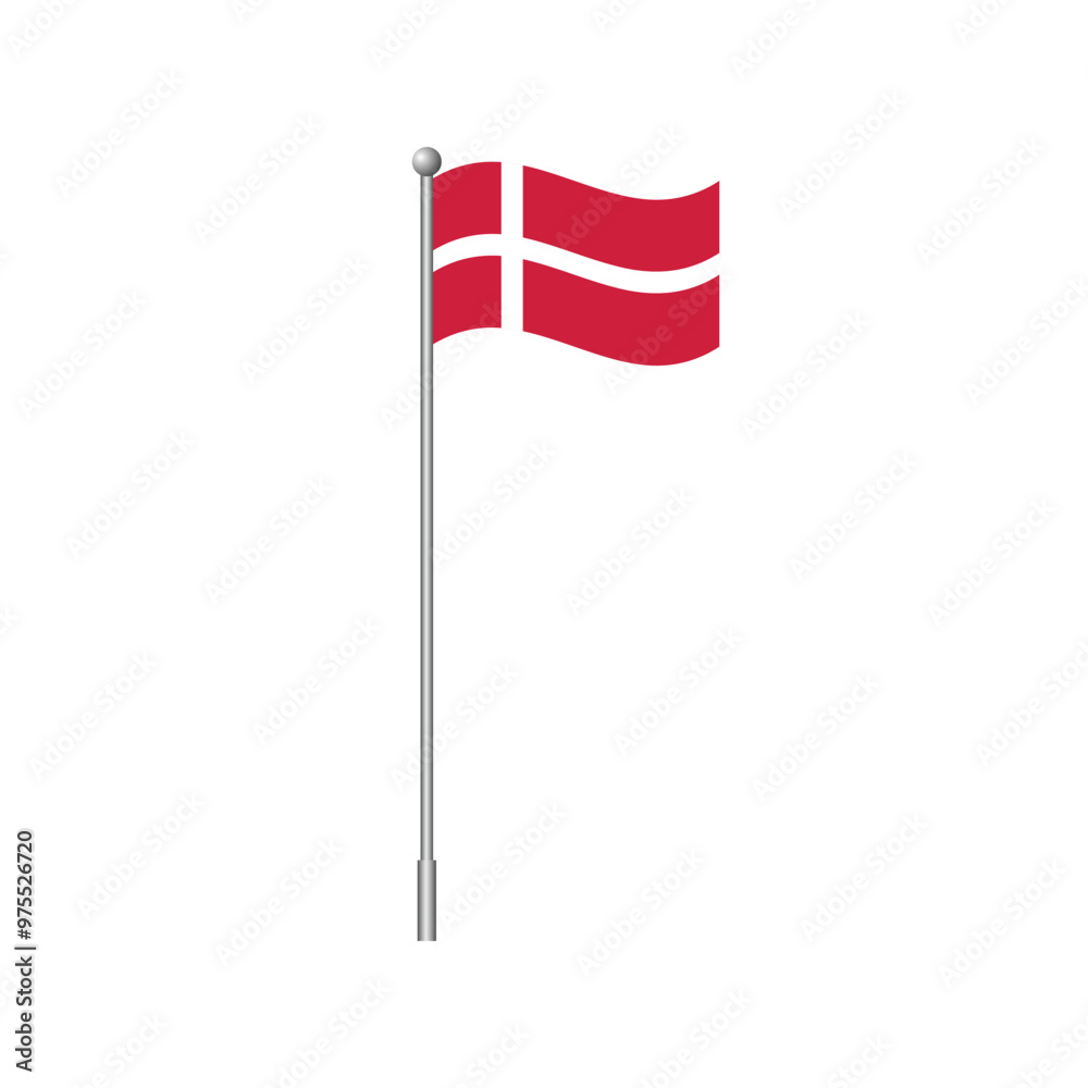 Denmark waving flag vector design. Denmark waving flag vector design.