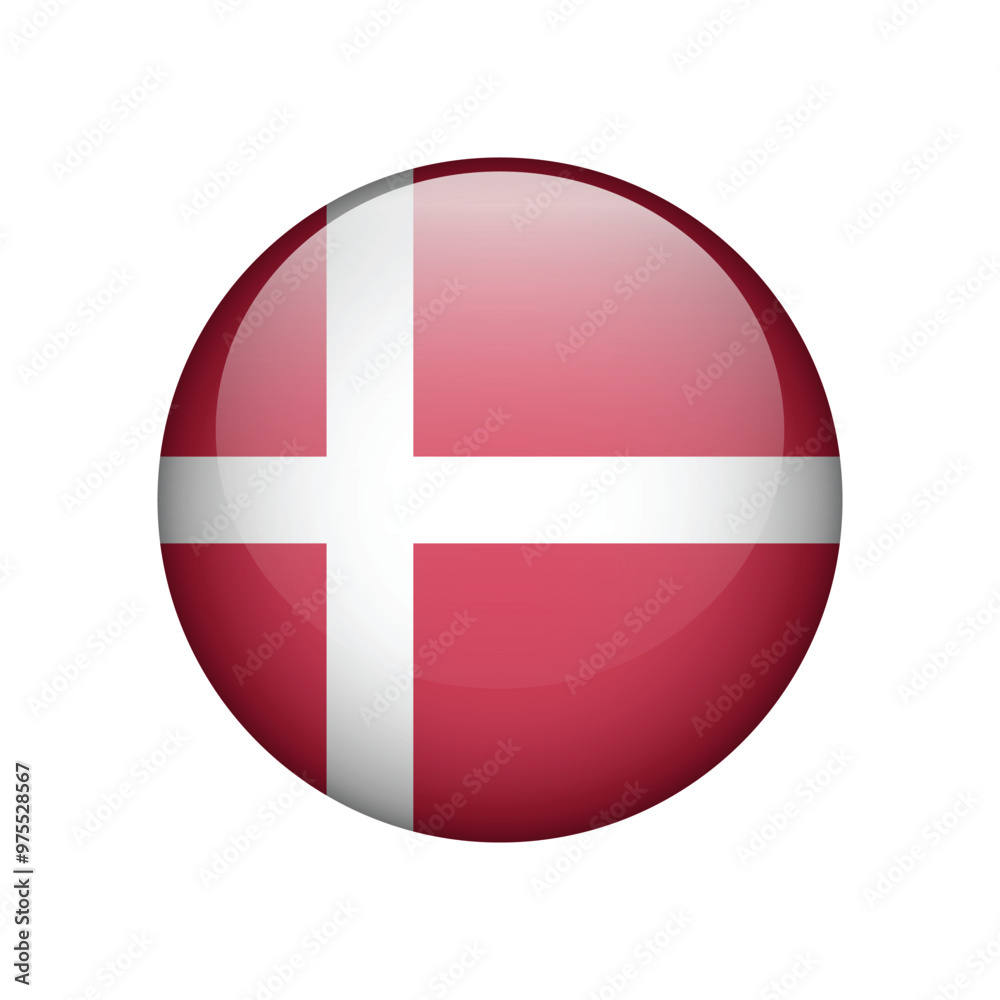 National flag of Denmark. Round icon flag vector illustration National flag of Denmark. Round icon flag vector illustration