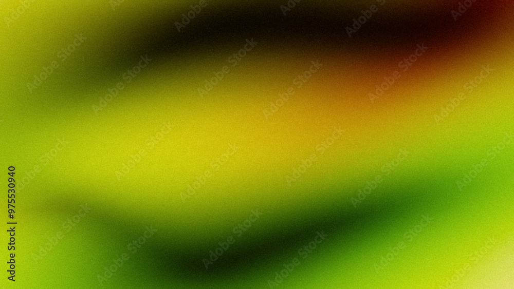 Abstract dark green orange retro grainy background, noisy texture colorful web banner backdrop design